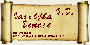 Vasiljka Dimčić vizit kartica